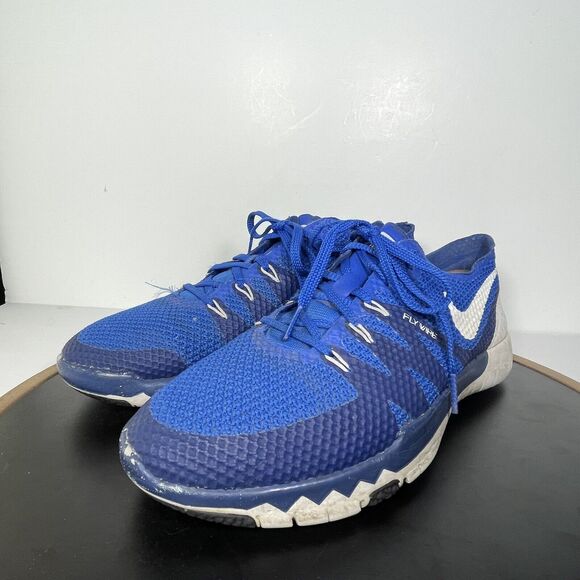 Nike Free Flyknit 3.0 Running Shoes Men 8 Blue White Lightweight Minimal Trainer - Picture 4 of 14